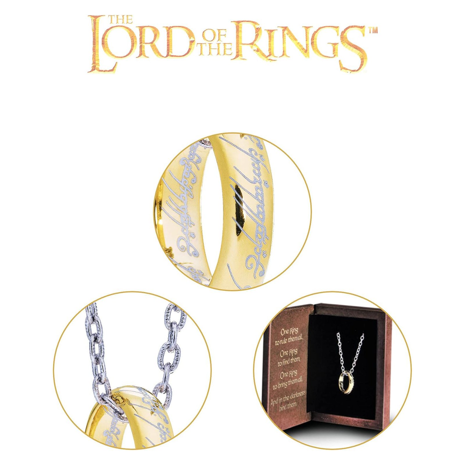 Anneau unique Le Seigneur des anneaux plaqué or sur argent 925 - La  Boutique de la Terre du Milieu - Elrond's Library