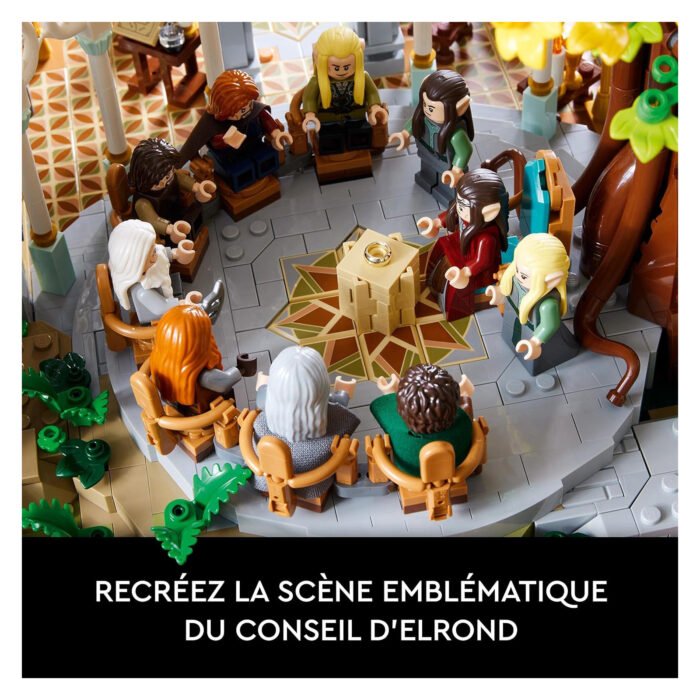 Lego Seigneur des Anneaux : le Conseil d'Elrond à Fondcombe (détail)